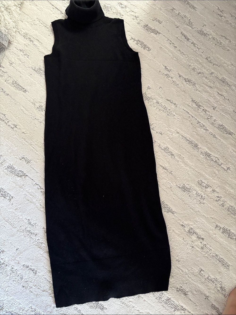 Michael Kors Black Sleeveless Turtleneck Knit Dress